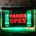 ADVPRO Open Barber Walk Ins Welcome Dual Color LED Neon Sign st6-i0044 - Green & Red