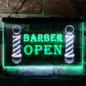 ADVPRO Open Barber Walk Ins Welcome Dual Color LED Neon Sign st6-i0044 - White & Green