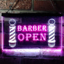 ADVPRO Open Barber Walk Ins Welcome Dual Color LED Neon Sign st6-i0044 - White & Purple