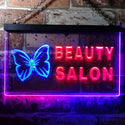 ADVPRO Beauty Salon Butterfly Dual Color LED Neon Sign st6-i0045 - Blue & Red