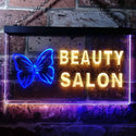 ADVPRO Beauty Salon Butterfly Dual Color LED Neon Sign st6-i0045 - Blue & Yellow