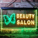 ADVPRO Beauty Salon Butterfly Dual Color LED Neon Sign st6-i0045 - Green & Yellow