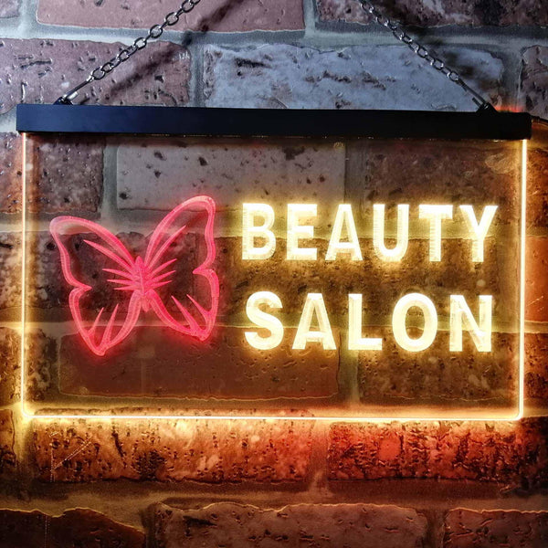 ADVPRO Beauty Salon Butterfly Dual Color LED Neon Sign st6-i0045 - Red & Yellow