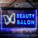 ADVPRO Beauty Salon Butterfly Dual Color LED Neon Sign st6-i0045 - White & Blue
