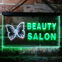 ADVPRO Beauty Salon Butterfly Dual Color LED Neon Sign st6-i0045 - White & Green