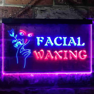 ADVPRO Facial Waxing Beauty Salon Dual Color LED Neon Sign st6-i0046 - Blue & Red