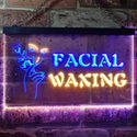 ADVPRO Facial Waxing Beauty Salon Dual Color LED Neon Sign st6-i0046 - Blue & Yellow