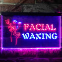 ADVPRO Facial Waxing Beauty Salon Dual Color LED Neon Sign st6-i0046 - Red & Blue
