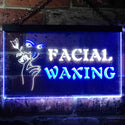 ADVPRO Facial Waxing Beauty Salon Dual Color LED Neon Sign st6-i0046 - White & Blue