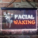 ADVPRO Facial Waxing Beauty Salon Dual Color LED Neon Sign st6-i0046 - White & Orange