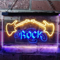 ADVPRO Guitar Rock n Roll Music Band Room Dual Color LED Neon Sign st6-i0047 - Blue & Yellow