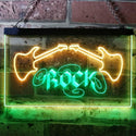 ADVPRO Guitar Rock n Roll Music Band Room Dual Color LED Neon Sign st6-i0047 - Green & Yellow