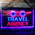 ADVPRO Travel Agency Dual Color LED Neon Sign st6-i0048 - Blue & Red