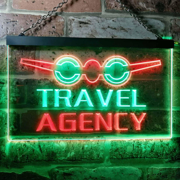 ADVPRO Travel Agency Dual Color LED Neon Sign st6-i0048 - Green & Red