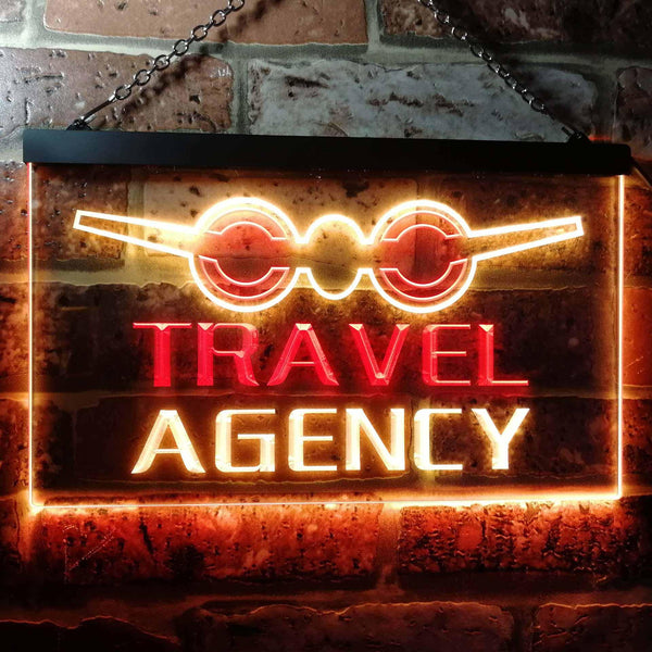 ADVPRO Travel Agency Dual Color LED Neon Sign st6-i0048 - Red & Yellow