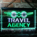 ADVPRO Travel Agency Dual Color LED Neon Sign st6-i0048 - White & Green