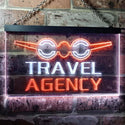 ADVPRO Travel Agency Dual Color LED Neon Sign st6-i0048 - White & Orange