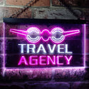 ADVPRO Travel Agency Dual Color LED Neon Sign st6-i0048 - White & Purple