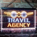 ADVPRO Travel Agency Dual Color LED Neon Sign st6-i0048 - White & Yellow