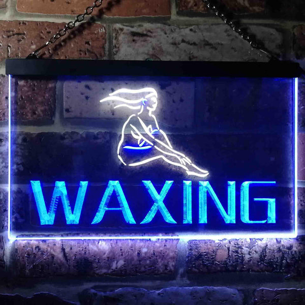 ADVPRO Waxing Beauty Salon Dual Color LED Neon Sign st6-i0049 - White & Blue
