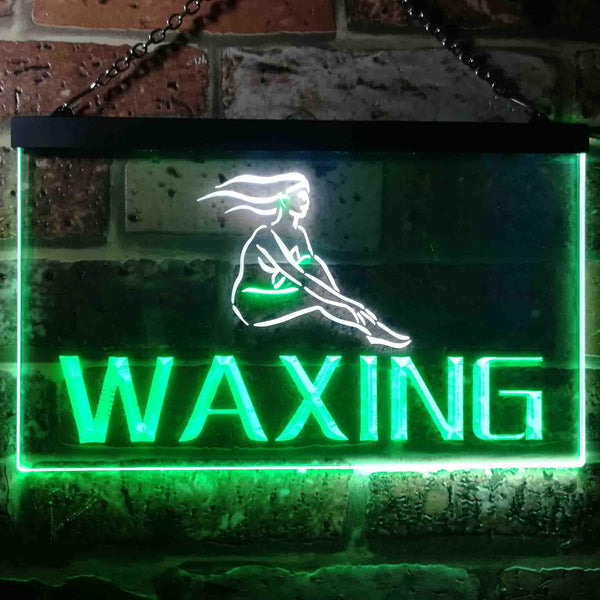 ADVPRO Waxing Beauty Salon Dual Color LED Neon Sign st6-i0049 - White & Green