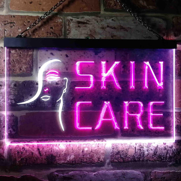 ADVPRO Skin Care Beauty Salon Dual Color LED Neon Sign st6-i0051 - White & Purple