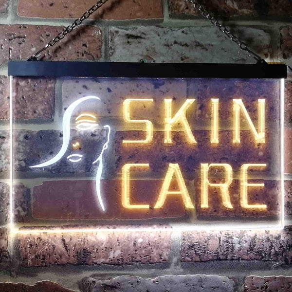 ADVPRO Skin Care Beauty Salon Dual Color LED Neon Sign st6-i0051 - White & Yellow