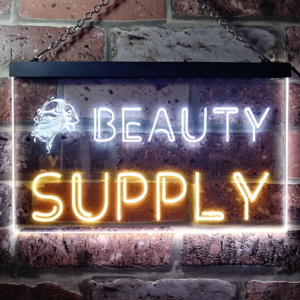 ADVPRO Beauty Supply Shop Dual Color LED Neon Sign st6-i0057 - White & Yellow