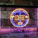 ADVPRO Give Me Coffee & No One Gets Hurt Decoration Shop Dual Color LED Neon Sign st6-i0058 - Blue & Yellow