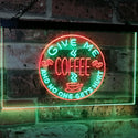 ADVPRO Give Me Coffee & No One Gets Hurt Decoration Shop Dual Color LED Neon Sign st6-i0058 - Green & Red