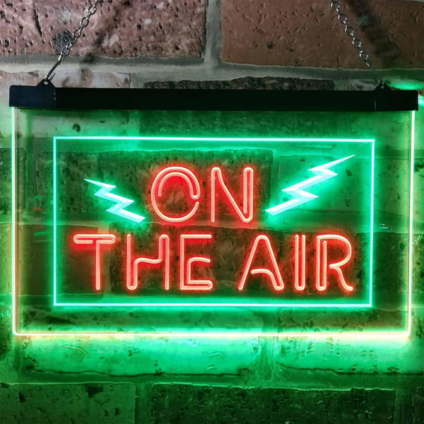 ADVPRO On The Air Studio Recording Display Dual Color LED Neon Sign st6-i0066 - Green & Red