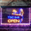ADVPRO Tiki Bar Open Parrot Dual Color LED Neon Sign st6-i0067 - Blue & Yellow