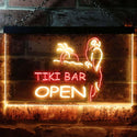 ADVPRO Tiki Bar Open Parrot Dual Color LED Neon Sign st6-i0067 - Red & Yellow