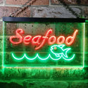ADVPRO Seafood Fish Restaurant Dual Color LED Neon Sign st6-i0070 - Green & Red