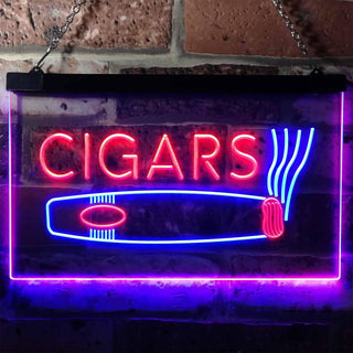 ADVPRO Cigars Room Shop VIP Dual Color LED Neon Sign st6-i0073 - Blue & Red