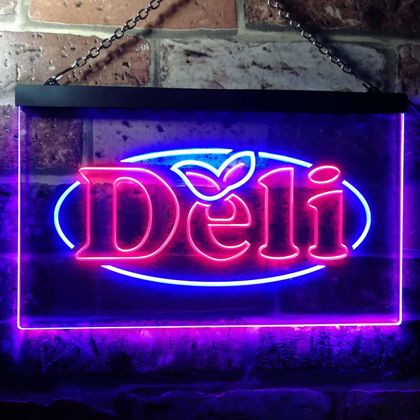 ADVPRO Deli Cafe Dual Color LED Neon Sign st6-i0077 - Blue & Red