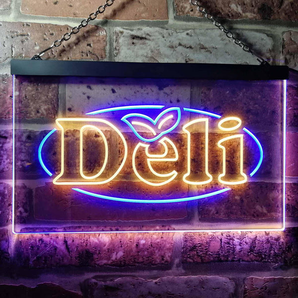 ADVPRO Deli Cafe Dual Color LED Neon Sign st6-i0077 - Blue & Yellow