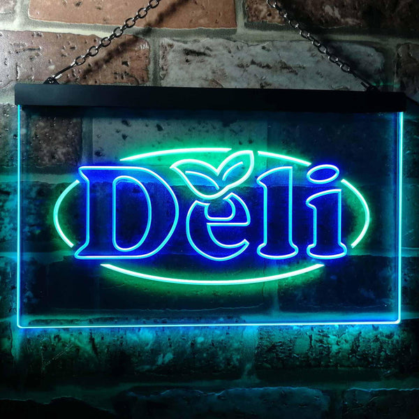 ADVPRO Deli Cafe Dual Color LED Neon Sign st6-i0077 - Green & Blue