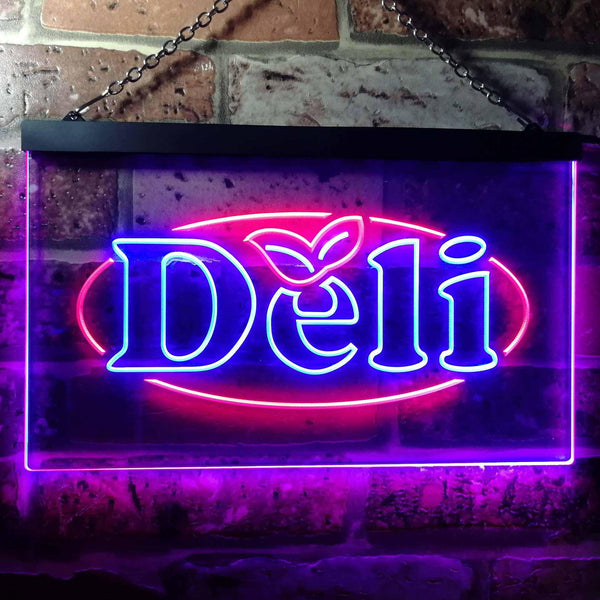 ADVPRO Deli Cafe Dual Color LED Neon Sign st6-i0077 - Red & Blue