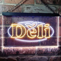 ADVPRO Deli Cafe Dual Color LED Neon Sign st6-i0077 - White & Yellow