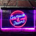 ADVPRO Cocktails & Dreams Bar Decoration Dual Color LED Neon Sign st6-i0079 - Red & Blue