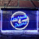 ADVPRO Cocktails & Dreams Bar Decoration Dual Color LED Neon Sign st6-i0079 - White & Blue