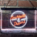 ADVPRO Cocktails & Dreams Bar Decoration Dual Color LED Neon Sign st6-i0079 - White & Orange