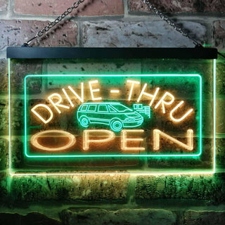 ADVPRO Drive Thru Open Dual Color LED Neon Sign st6-i0088 - Green & Yellow