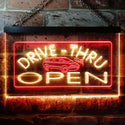 ADVPRO Drive Thru Open Dual Color LED Neon Sign st6-i0088 - Red & Yellow