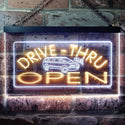 ADVPRO Drive Thru Open Dual Color LED Neon Sign st6-i0088 - White & Yellow