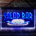 ADVPRO Salad Bar Dual Color LED Neon Sign st6-i0089 - White & Blue