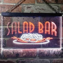 ADVPRO Salad Bar Dual Color LED Neon Sign st6-i0089 - White & Orange