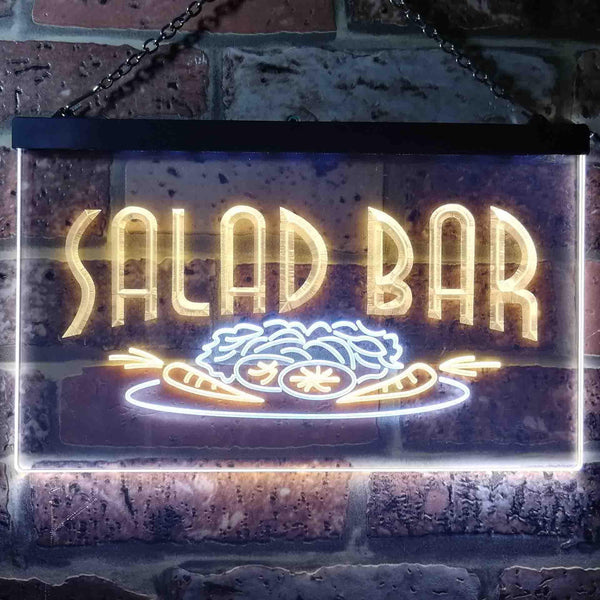 ADVPRO Salad Bar Dual Color LED Neon Sign st6-i0089 - White & Yellow