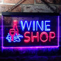 ADVPRO Wine Shop Bar Pub Dual Color LED Neon Sign st6-i0091 - Blue & Red